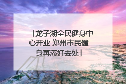 龙子湖全民健身中心开业 郑州市民健身再添好去处