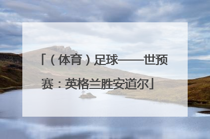 （体育）足球——世预赛：英格兰胜安道尔