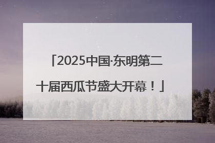 2025中国·东明第二十届西瓜节盛大开幕！