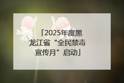 2025年度黑龙江省“全民禁毒宣传月”启动