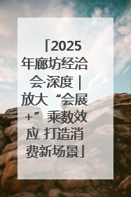 2025年廊坊经洽会·深度｜放大“会展+”乘数效应 打造消费新场景