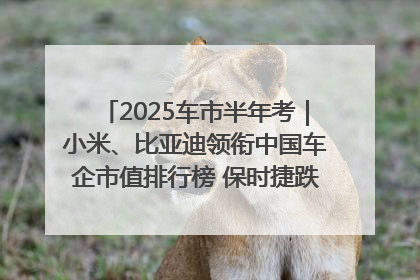 2025车市半年考｜小米、比亚迪领衔中国车企市值排行榜 保时捷跌出全球TOP10