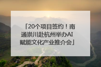 20个项目签约！南通崇川赴杭州举办AI赋能文化产业推介会