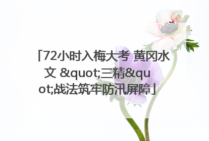 72小时入梅大考 黄冈水文 "三精"战法筑牢防汛屏障