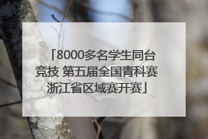 8000多名学生同台竞技 第五届全国青科赛浙江省区域赛开赛
