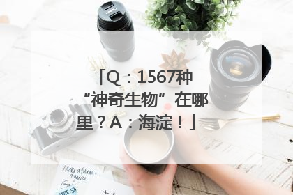 Q：1567种“神奇生物”在哪里？A：海淀！